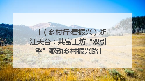（乡村行·看振兴）浙江天台：共富工坊“双引擎”驱动乡村振兴路