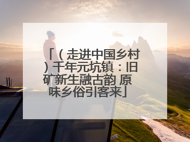 （走进中国乡村）千年元坑镇：旧矿新生融古韵 原味乡俗引客来