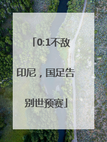 0:1不敌印尼，国足告别世预赛
