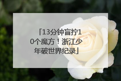 13分钟盲拧10个魔方！浙江少年破世界纪录