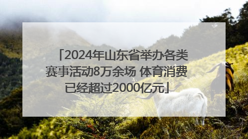 2024年山东省举办各类赛事活动8万余场 体育消费已经超过2000亿元