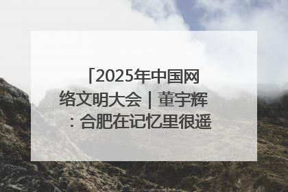 2025年中国网络文明大会｜董宇辉：合肥在记忆里很遥远也很亲切