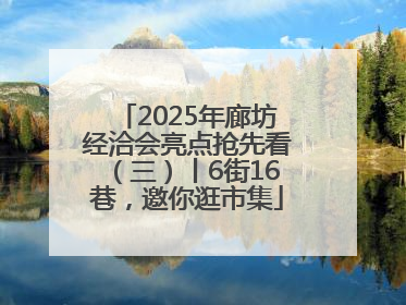 2025年廊坊经洽会亮点抢先看（三）丨6街16巷，邀你逛市集