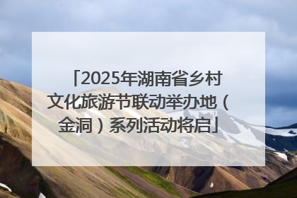 2025年湖南省乡村文化旅游节联动举办地（金洞）系列活动将启