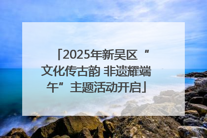 2025年新吴区“文化传古韵 非遗耀端午”主题活动开启