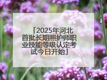 2025年河北首批长期照护师职业技能等级认定考试今日开始