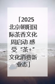 2025北京朝阳国际茶香文化周启动 感受“茶+”文化消费新业态